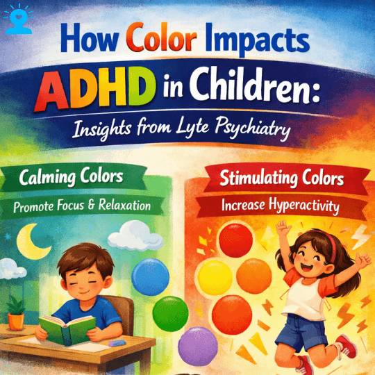 Children with Attention-Deficit/Hyperactivity Disorder (ADHD) often experience the world differently including how they respond to color, lighting, and visual environments. While color may seem like a small detail, research shows that environmental factors can significantly influence attention, mood, behavior, and learning outcomes in children with ADHD.