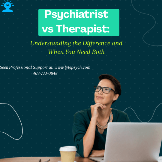 While both professionals play vital roles in mental health treatment, they serve different purposes and in many cases, working with both leads to the best outcomes.
